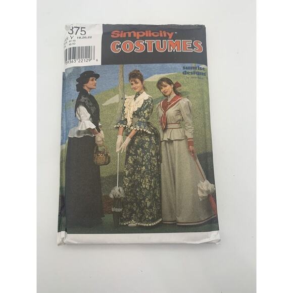 Simplicity 8375 Edwardian Titanic Era Walking Gown Costume Pattern 18-22 Uncut - Picture 1 of 4